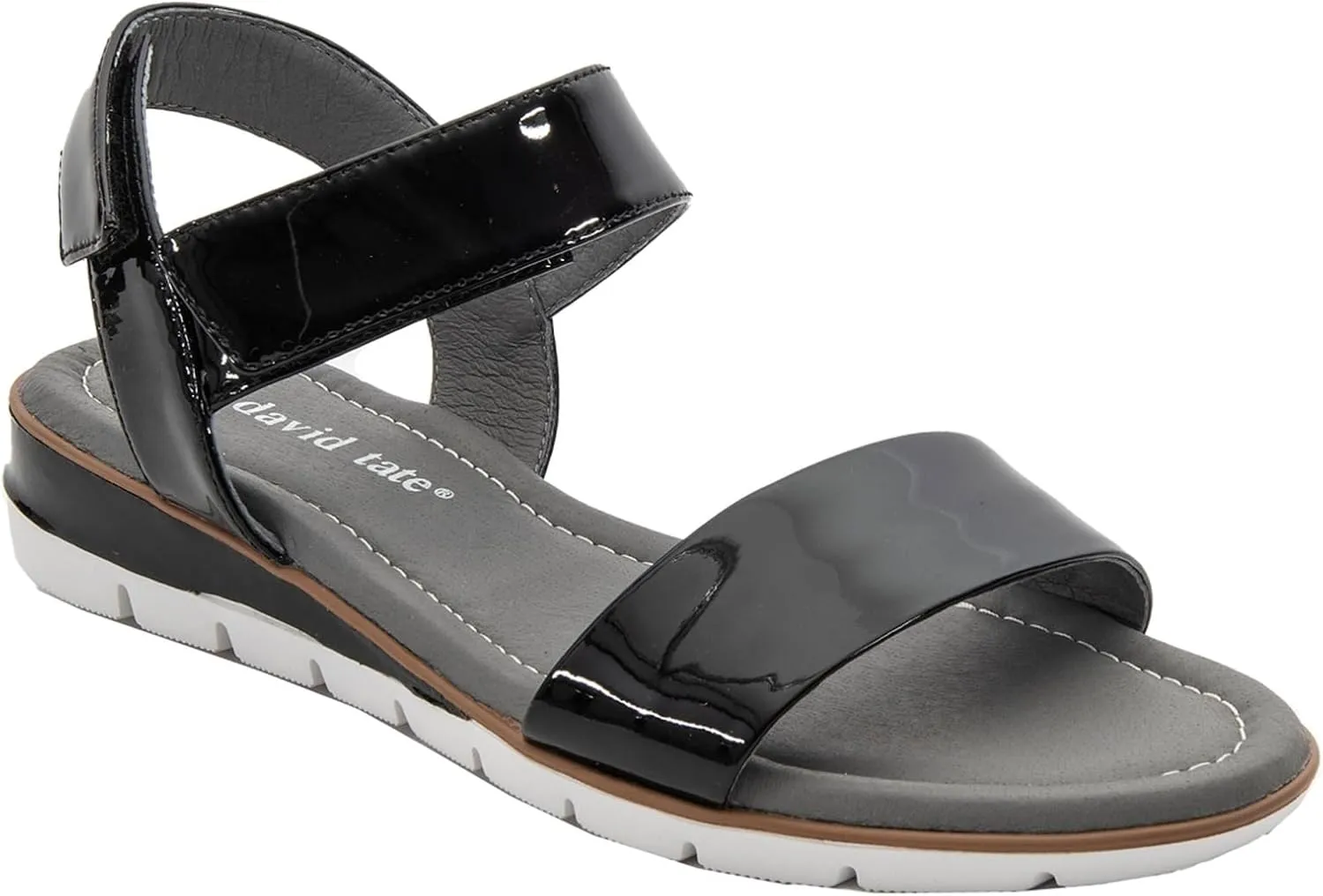 David Tate Womens Scala Adjustable Leather Slingback Sandals