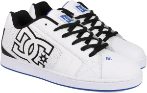DC Men's Net Skate Shoe, White/Black/Blue, 9
