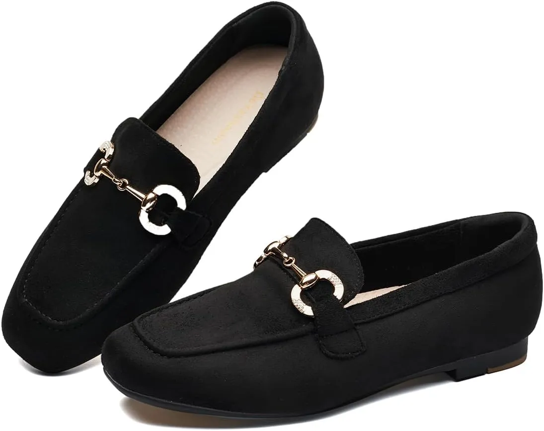 DeYashopin Womens Loafers Shoes Fashion Low Heel Slip on Shoes Comfortable Driving Flats