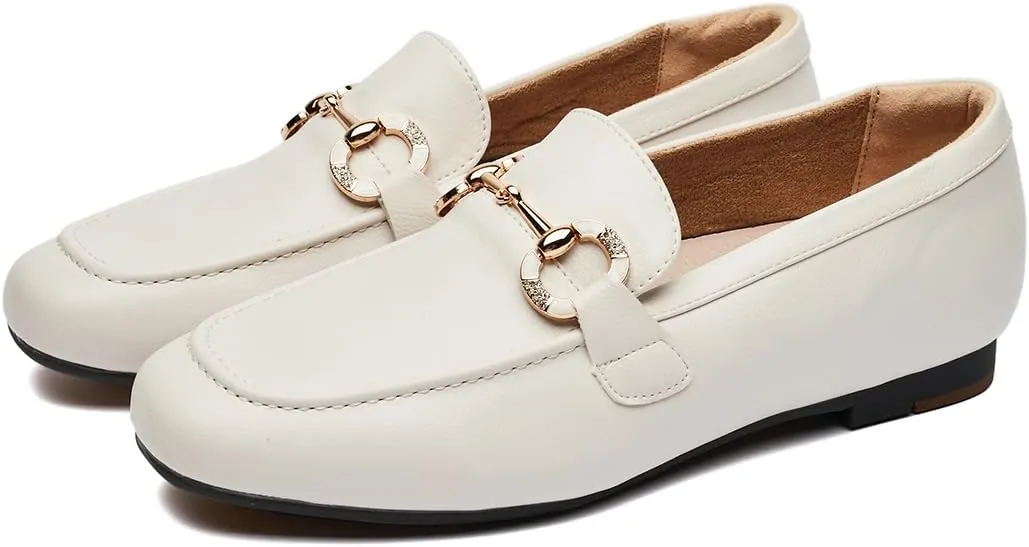 DeYashopin Womens Loafers Shoes Fashion Low Heel Slip on Shoes Comfortable Driving Flats