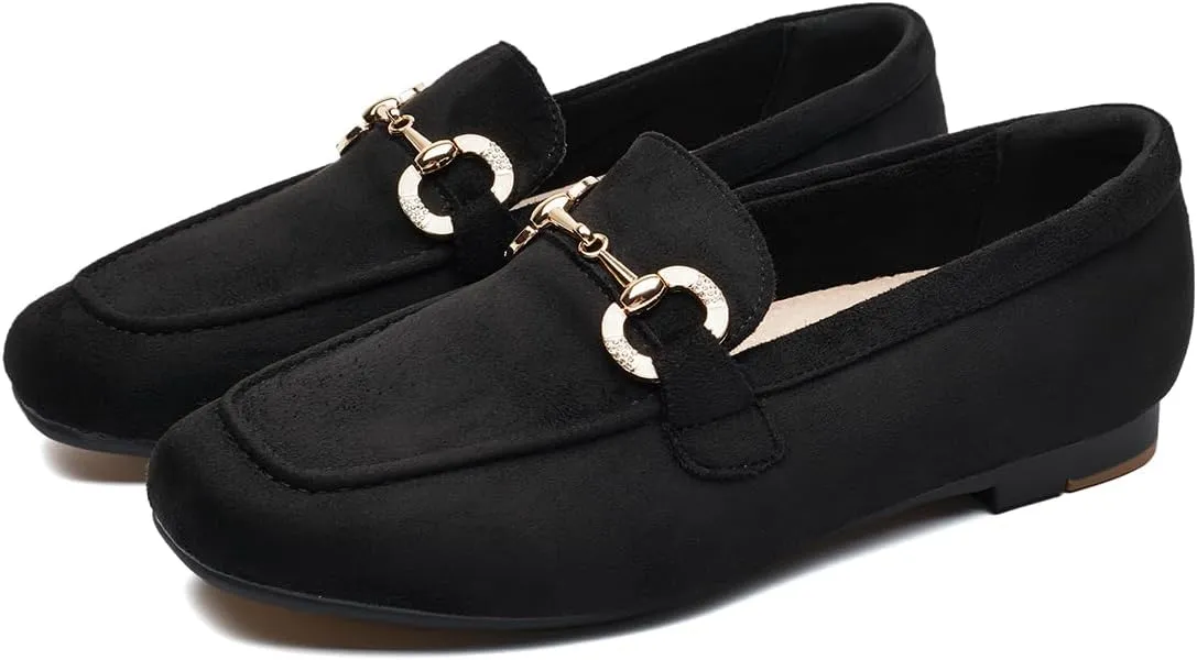 DeYashopin Womens Loafers Shoes Fashion Low Heel Slip on Shoes Comfortable Driving Flats