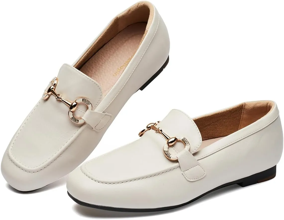 DeYashopin Womens Loafers Shoes Fashion Low Heel Slip on Shoes Comfortable Driving Flats
