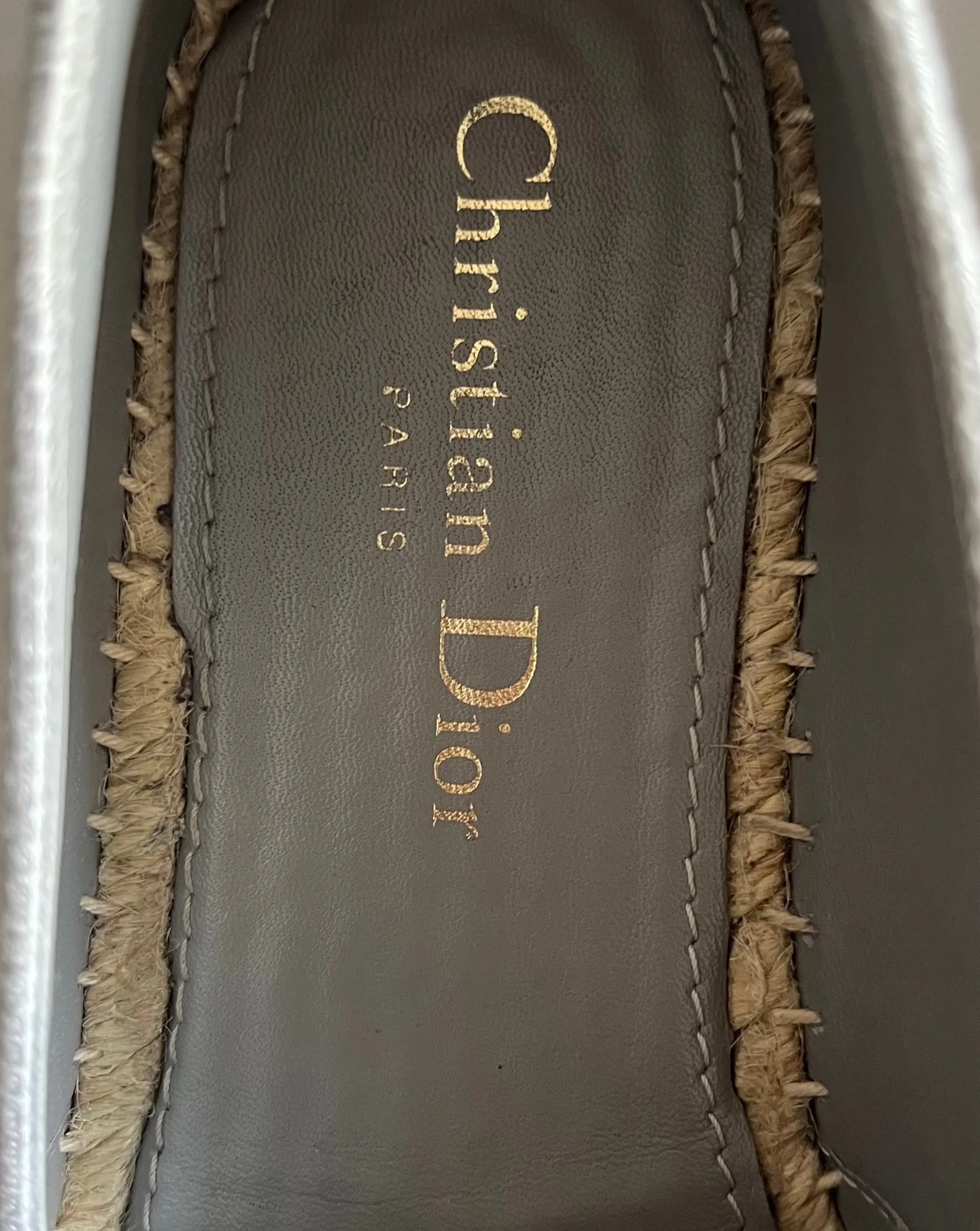 Dior Granville Espadrille, Grey Stone Oblique
