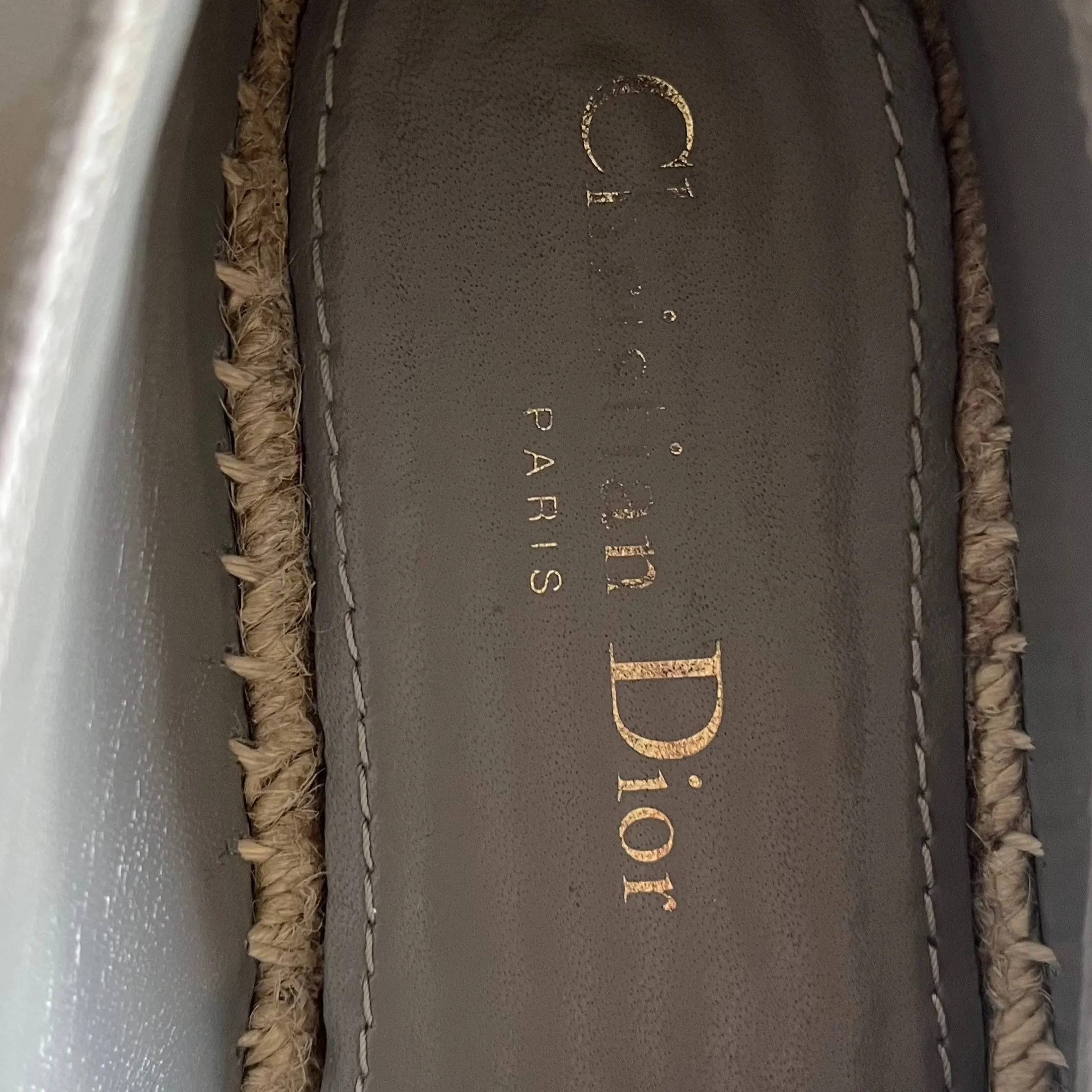 Dior Granville Espadrille, Grey Stone Oblique