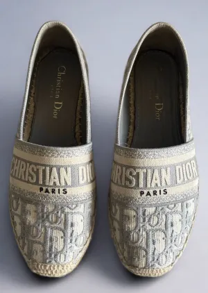 Dior Granville Espadrille, Grey Stone Oblique
