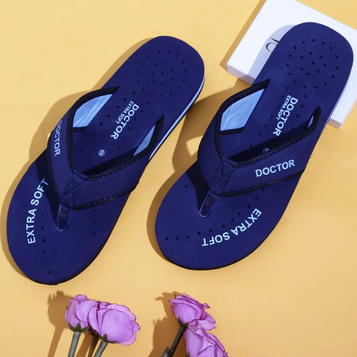 Doctor Slippers for Women Orthopedic Diabetic Pregnancy Non Slip Lightweight Comfortable Flat Casual Stylish Dr Chappals and House Flip flops For Ladies and Girl’s D-22