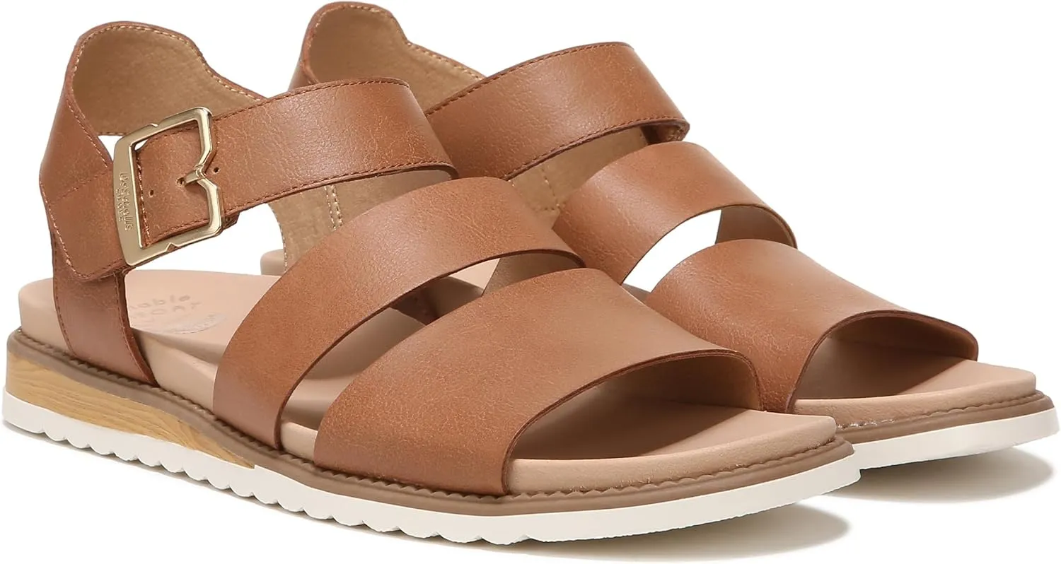 Dr. Scholl's Shoes Women's Island Glow Strappy Flat Sandal