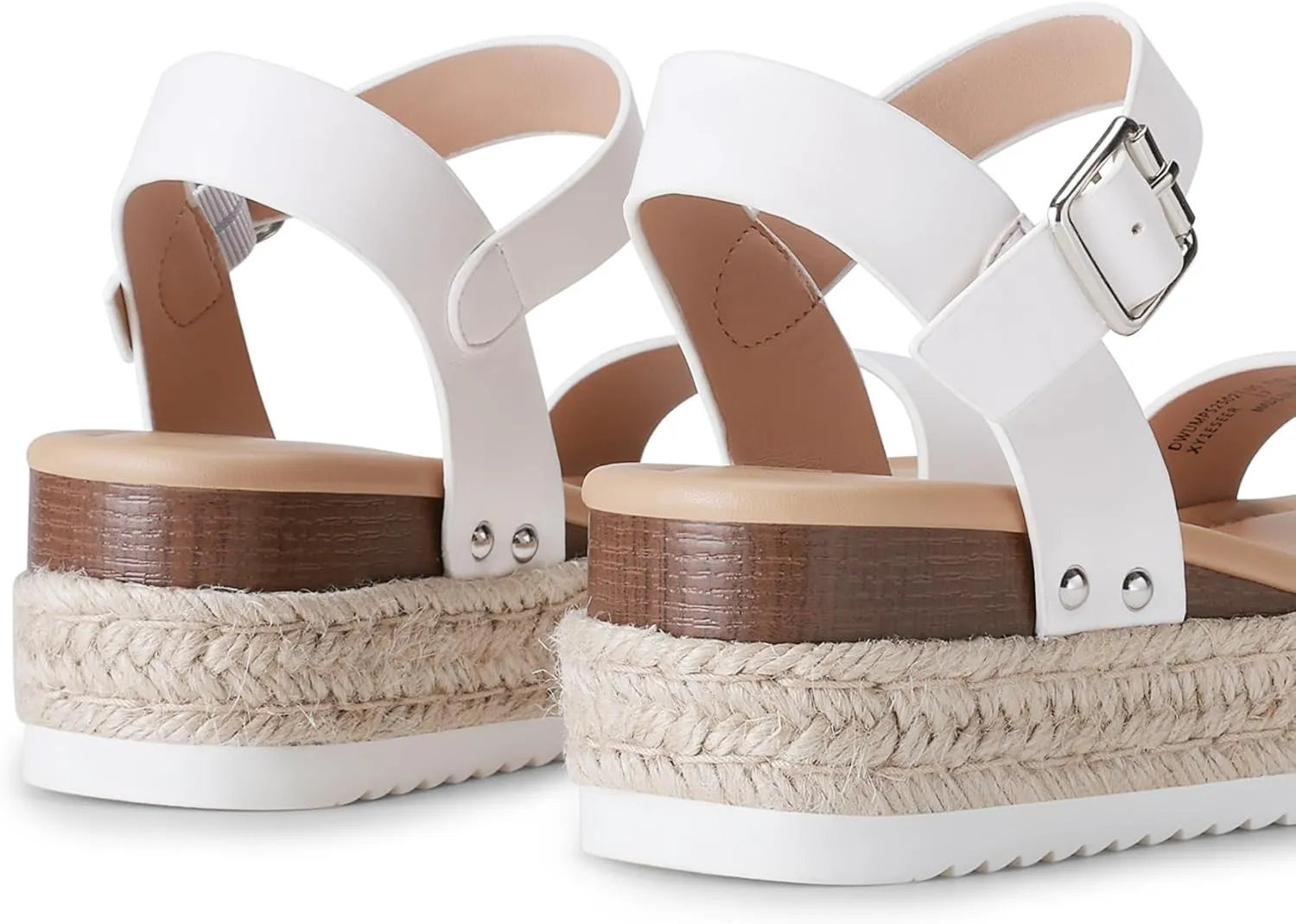DREAM PAIRS Women's Platform Espadrilles Wedge Sandals, Comfortable Open Toe One Band Sandals for Women Dressy Casual Summer