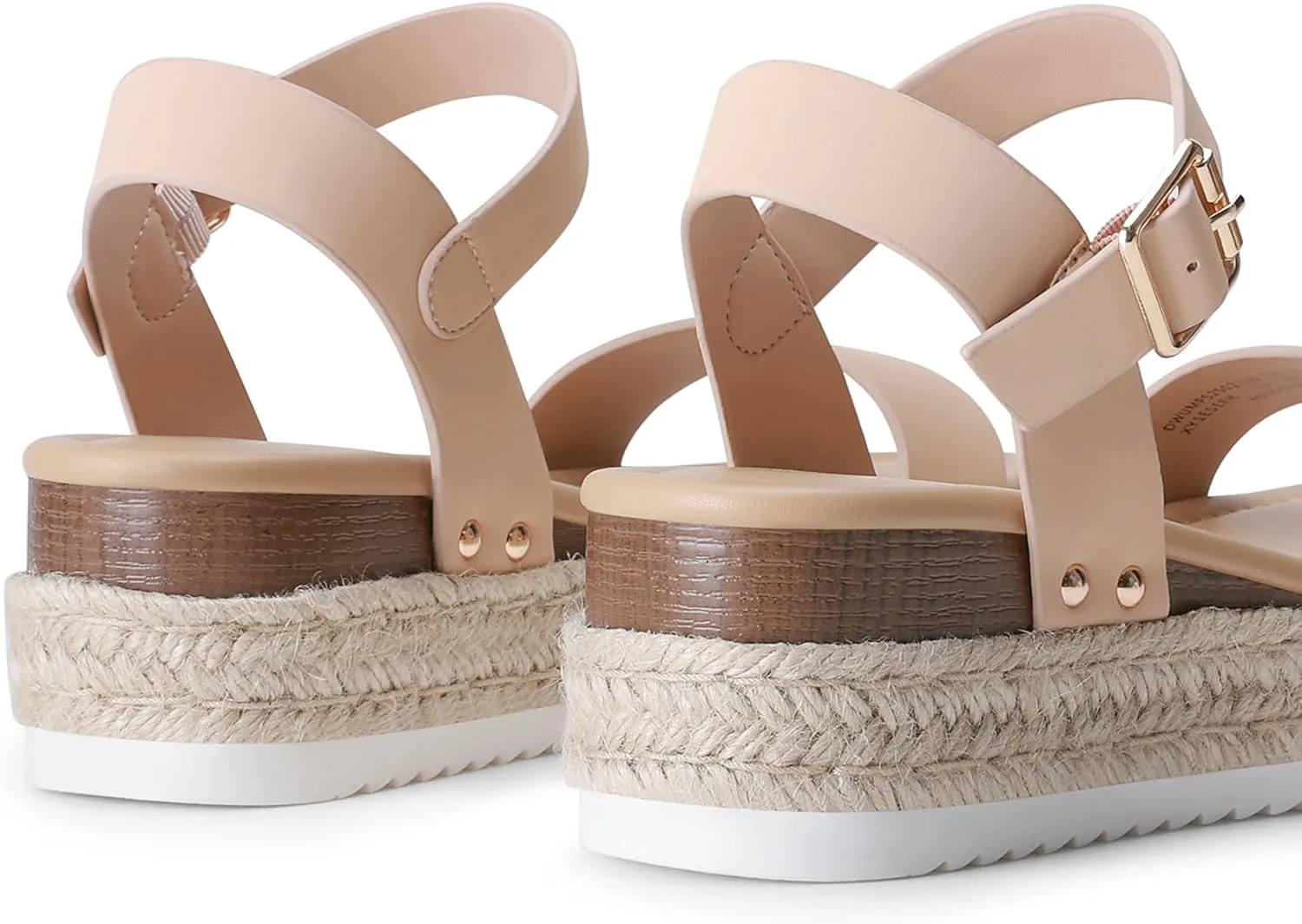 DREAM PAIRS Women's Platform Espadrilles Wedge Sandals, Comfortable Open Toe One Band Sandals for Women Dressy Casual Summer