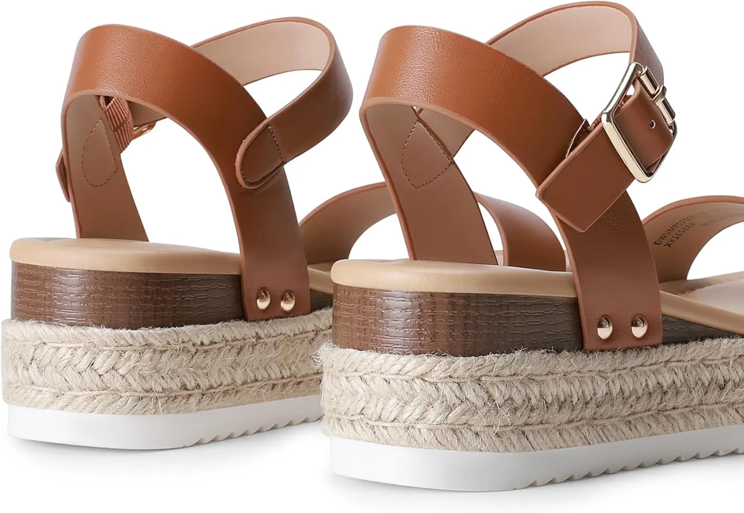 DREAM PAIRS Women's Platform Espadrilles Wedge Sandals, Comfortable Open Toe One Band Sandals for Women Dressy Casual Summer