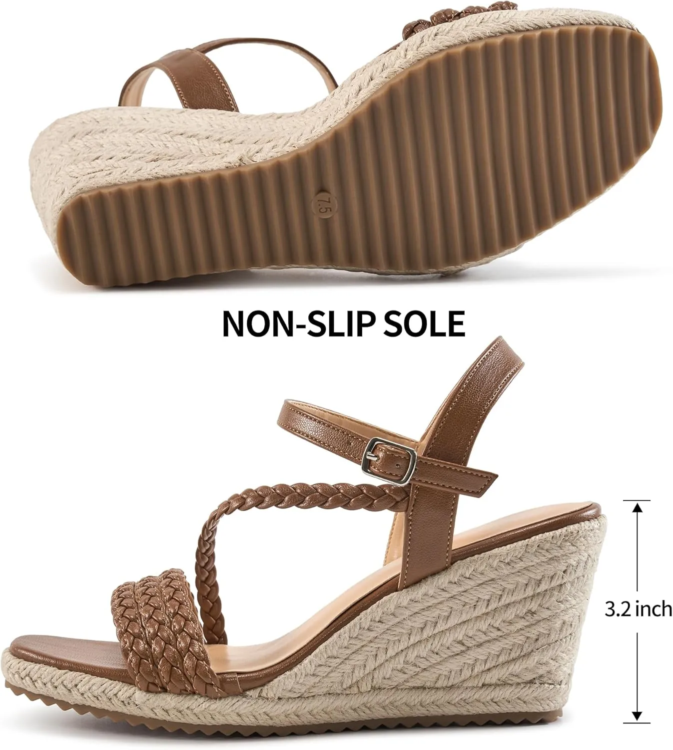 Dressy Wedge Sandals for Women: Comfortable Espadrille Summer Wedding Platform Wedge