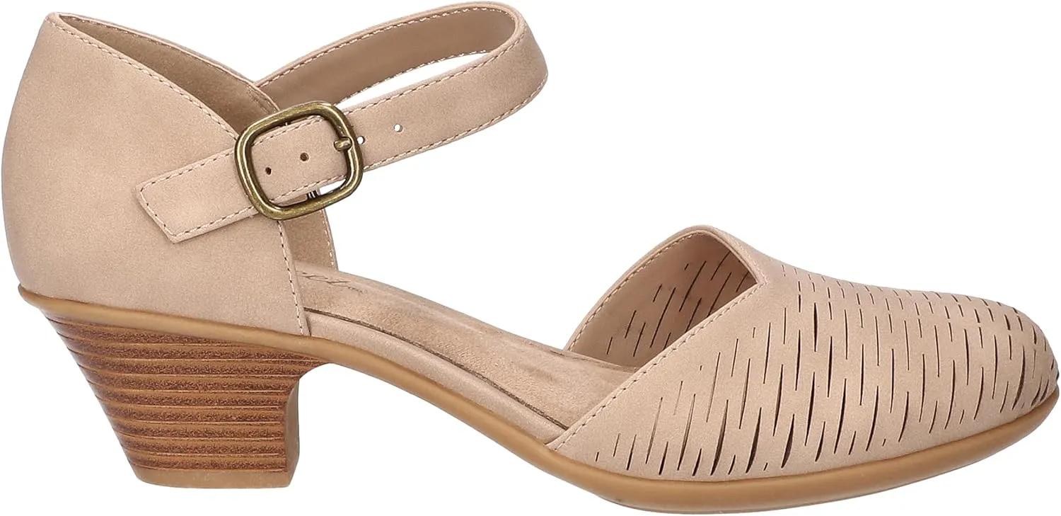 Easy Street Women's Justina Heeled Sandal, Sand, 8.5