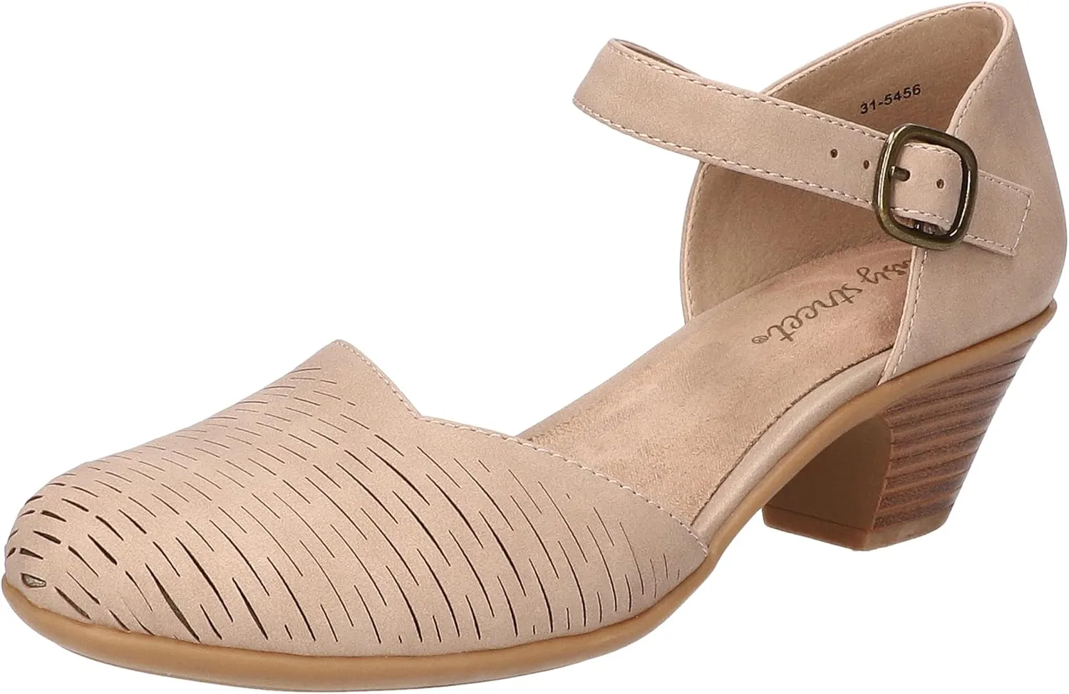 Easy Street Women's Justina Heeled Sandal, Sand, 8.5