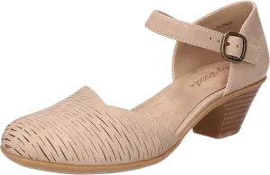 Easy Street Women's Justina Heeled Sandal, Sand, 8.5