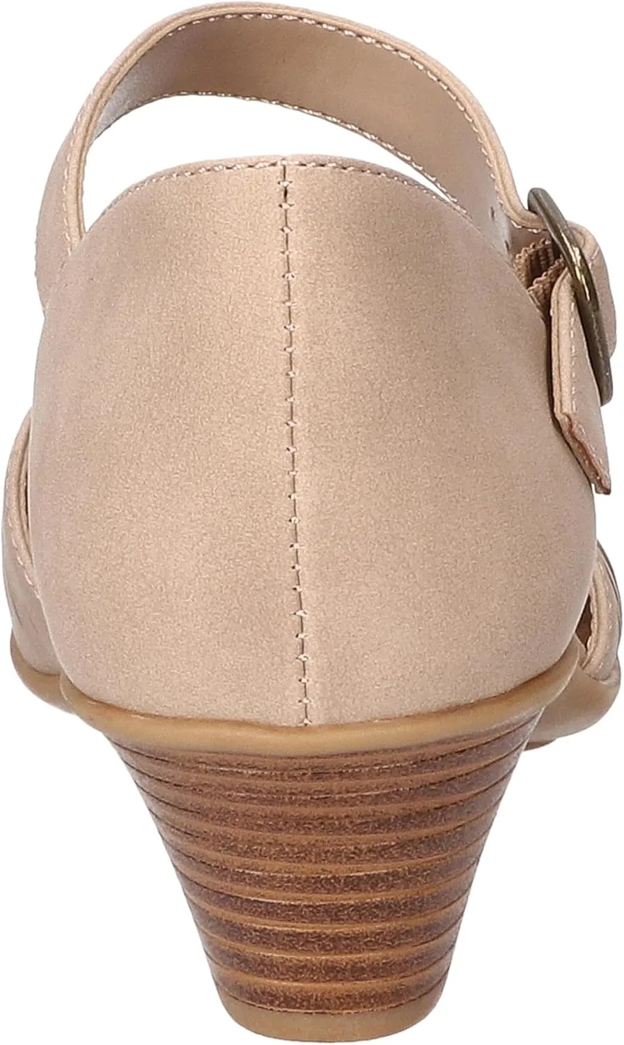 Easy Street Women's Justina Heeled Sandal, Sand, 8.5