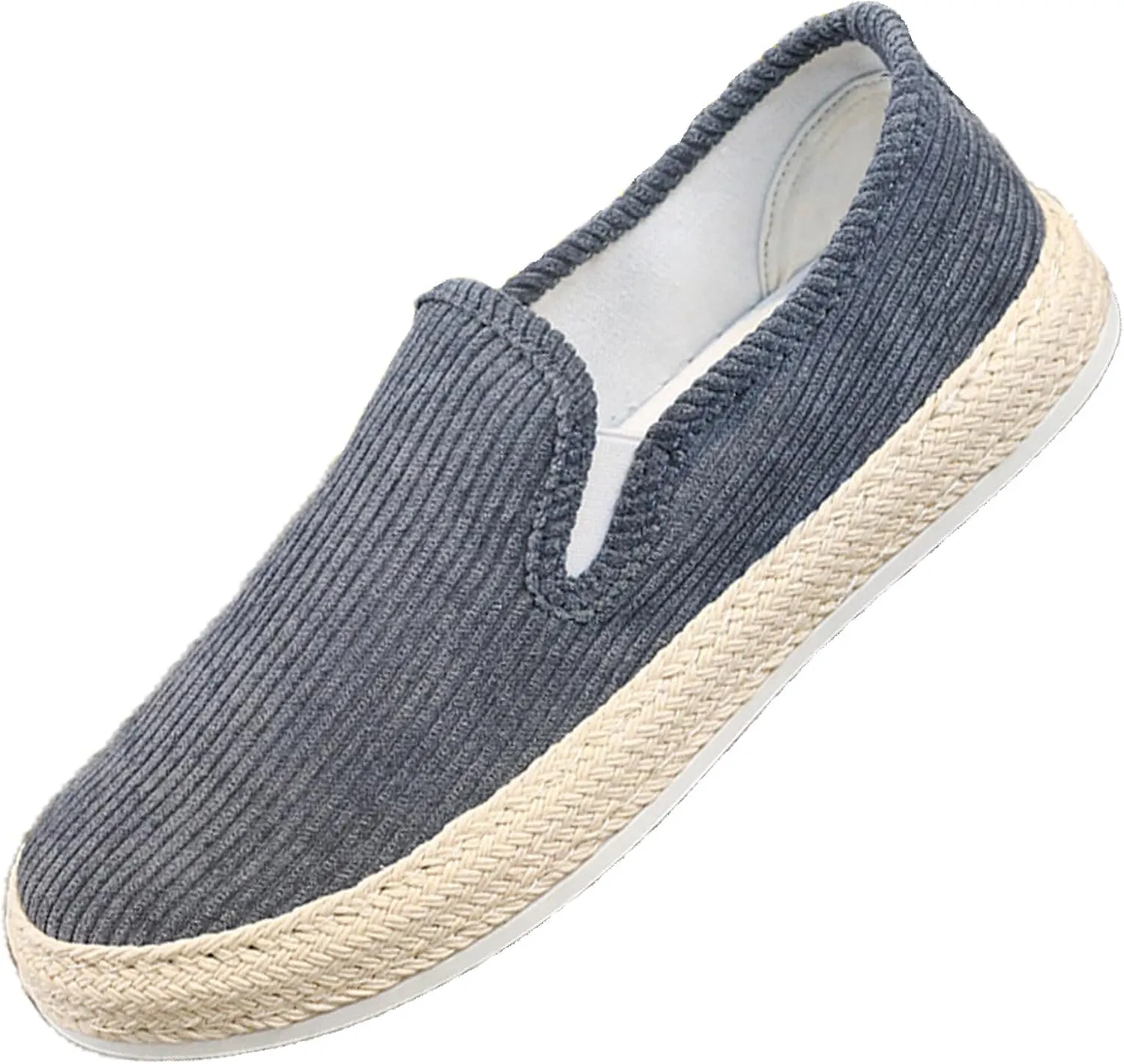 EFTCAL Men's Suede Espadrille Loafers,Lightweight Breathable Slip On Flat Walking Shoes Casual Driving Shoes