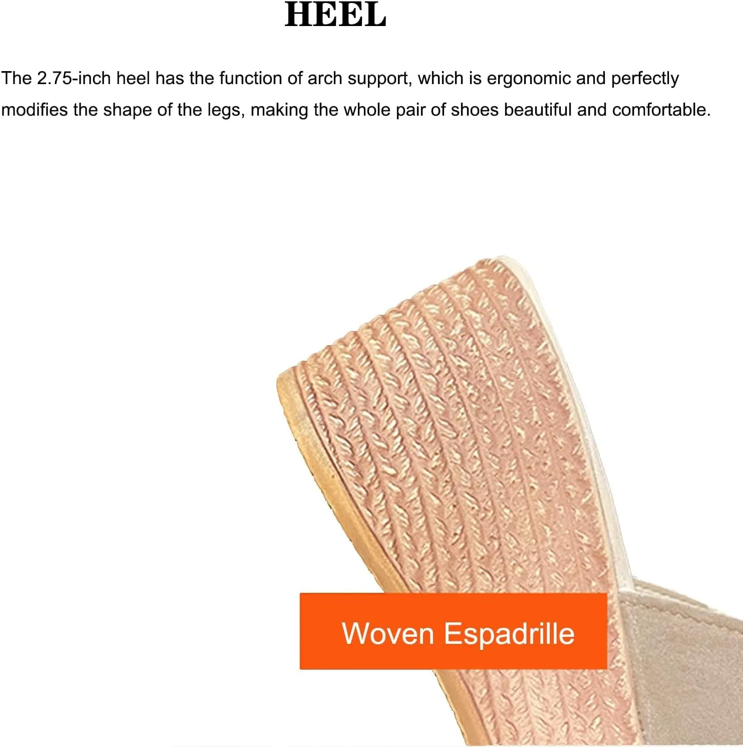 EFTCAL Women Open Toe Suede Platform Sandal,Comfort Slip On Backless Espadrille Wedge Sandals with Arch Support,Casual Fashion Non-Slip Beach Slide