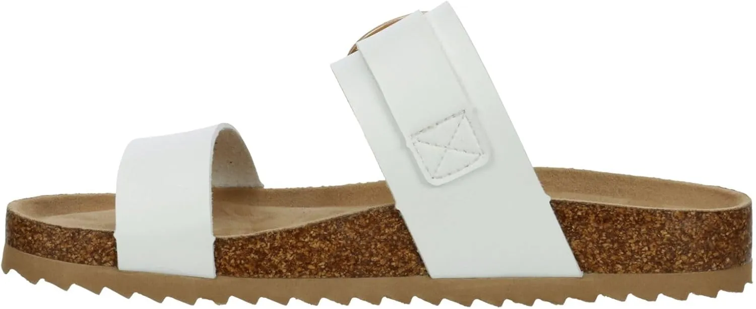 Elena - Women's Casual Two Strap Slip-On Footbed Sandals
