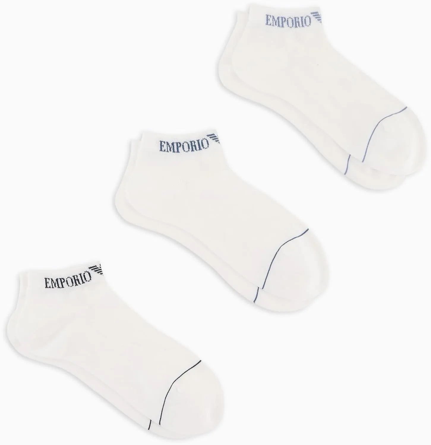 Emporio Armani Men's 3 Pack Sneaker Socks