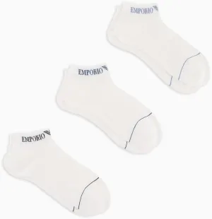 Emporio Armani Men's 3 Pack Sneaker Socks