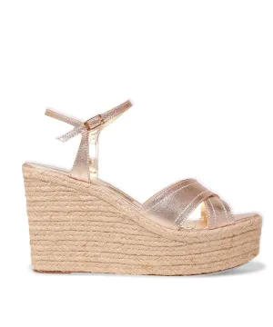 Espadrilhe Santa Lolla Dourado Metalizado