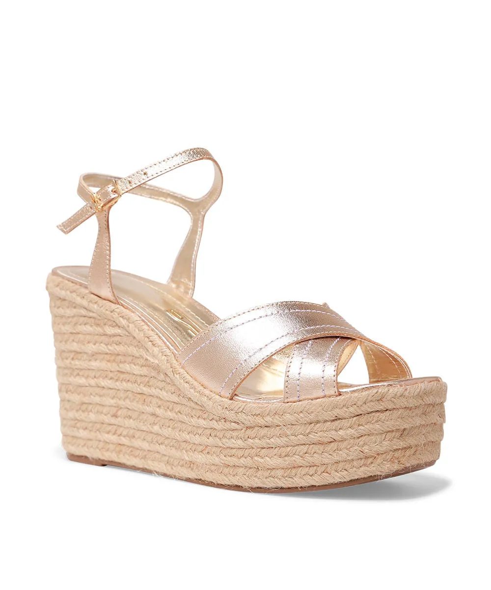Espadrilhe Santa Lolla Dourado Metalizado