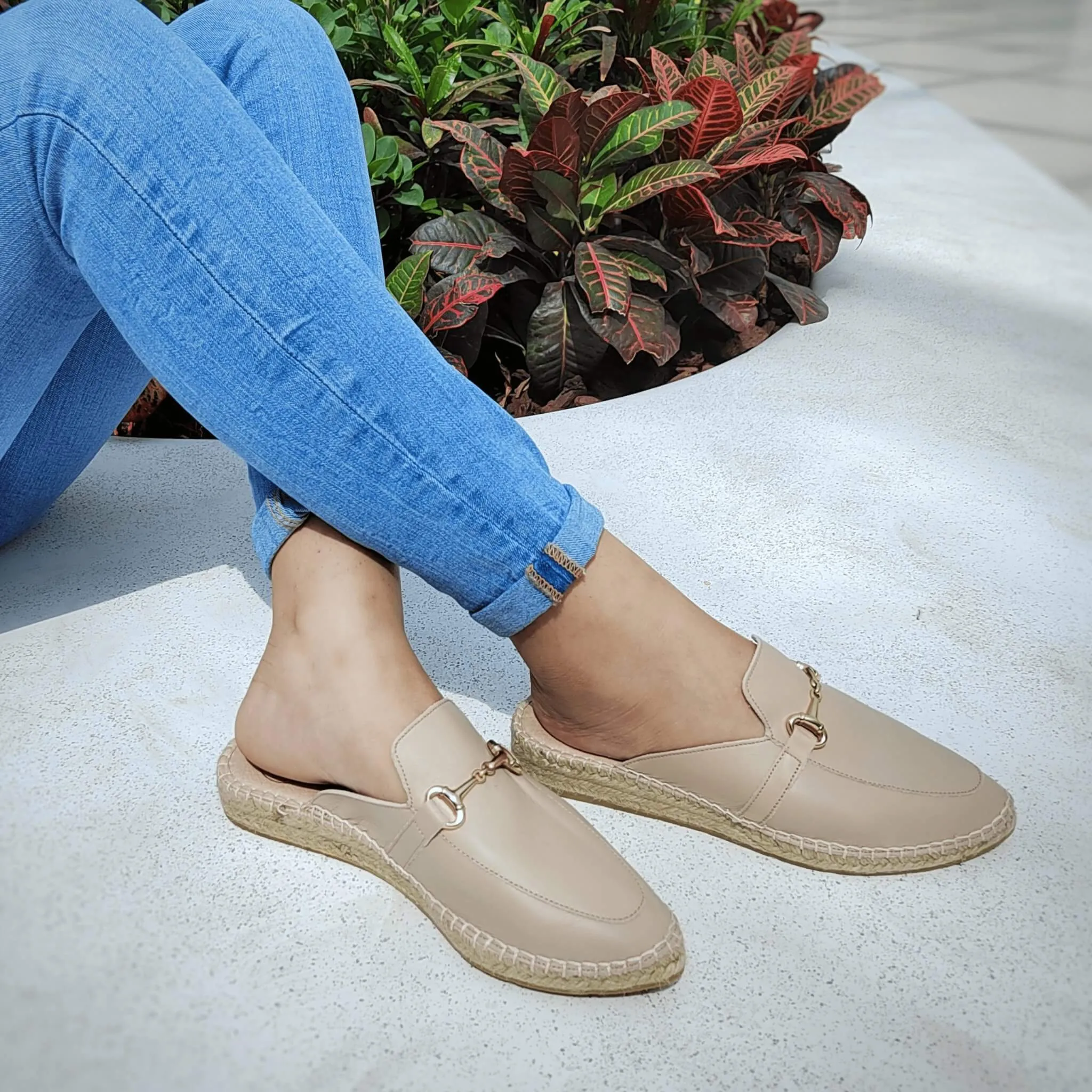 Espadrille Mule in Sand