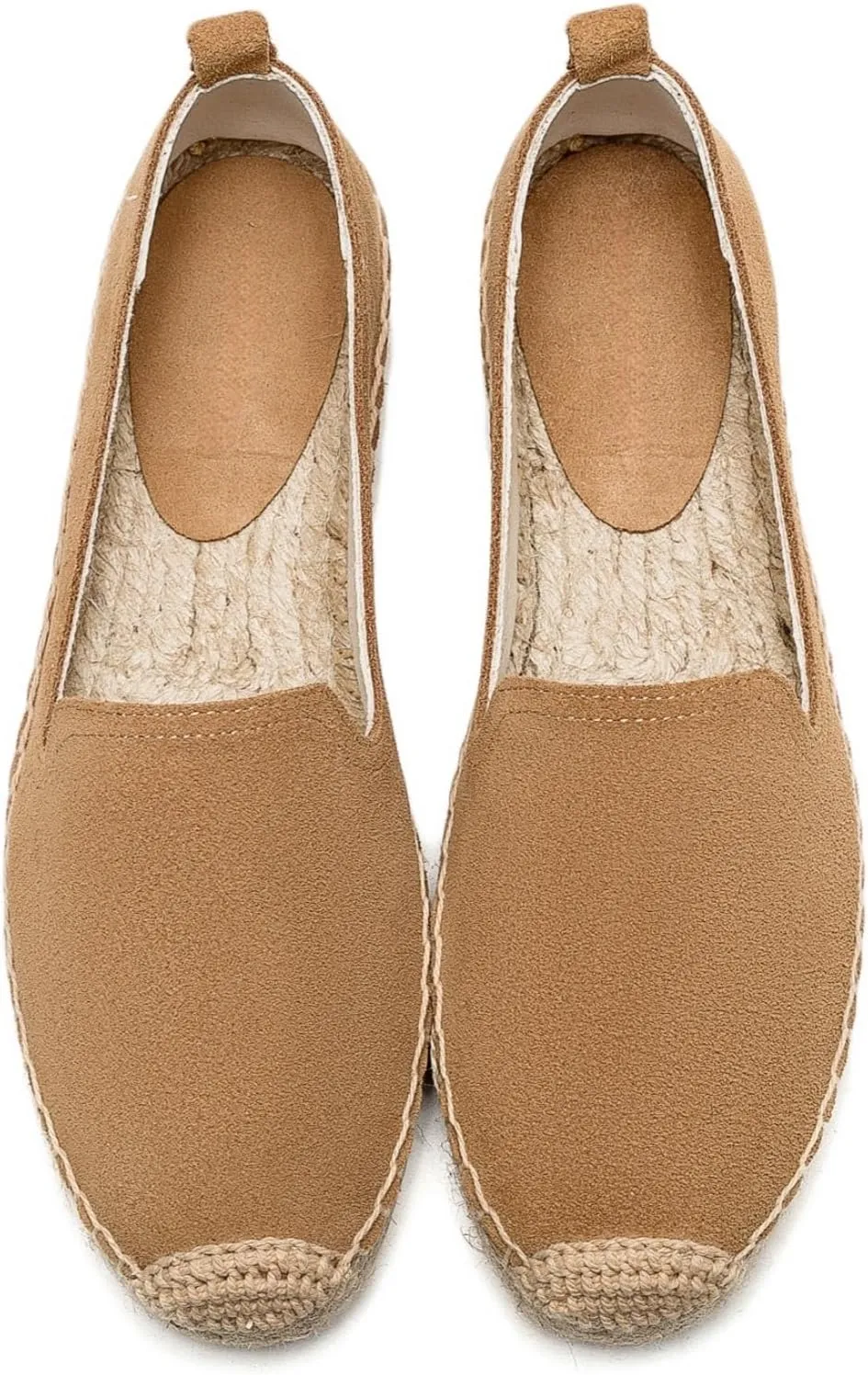 Espadrilles for Women Flat - Comfortable Espadrille Flats Round-Toe Leather Espadrille Loafer Stylish Slip-ons Suitable for Various Occasions
