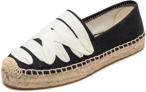 Espadrilles Loafers for Women - Comfort Round-Toe Women's Espadrille Simple Embroidered Espadrille Easy to Wear Suitable for Match T-Shirts,Dress,Jeans