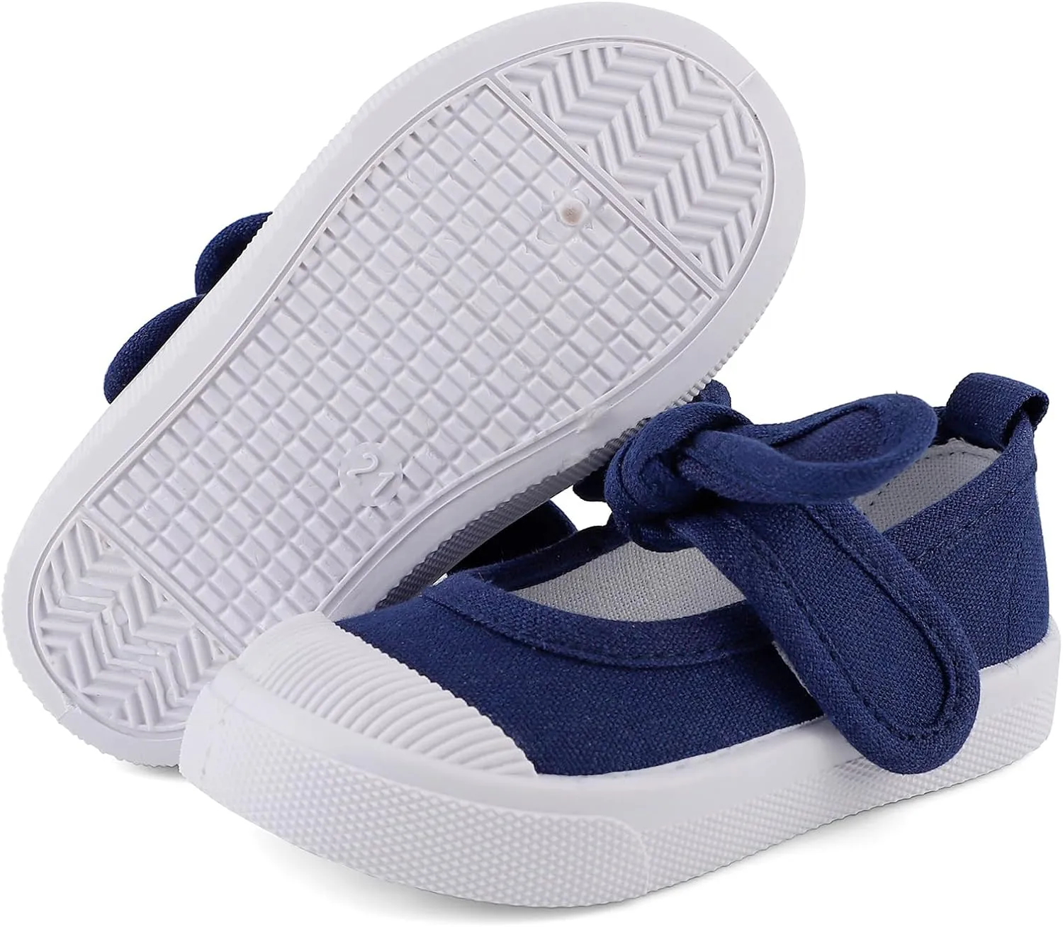 ESTAMICO Kids School Uniform Dress Shoe Girls Bowknot Mary Jane Flat Sneakers for Toddler/Little Kid