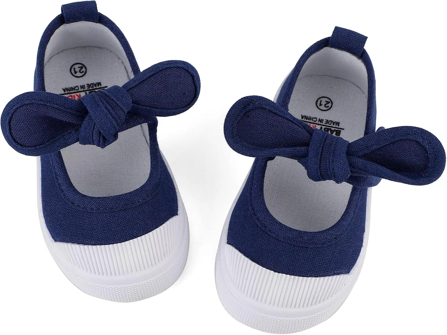 ESTAMICO Kids School Uniform Dress Shoe Girls Bowknot Mary Jane Flat Sneakers for Toddler/Little Kid