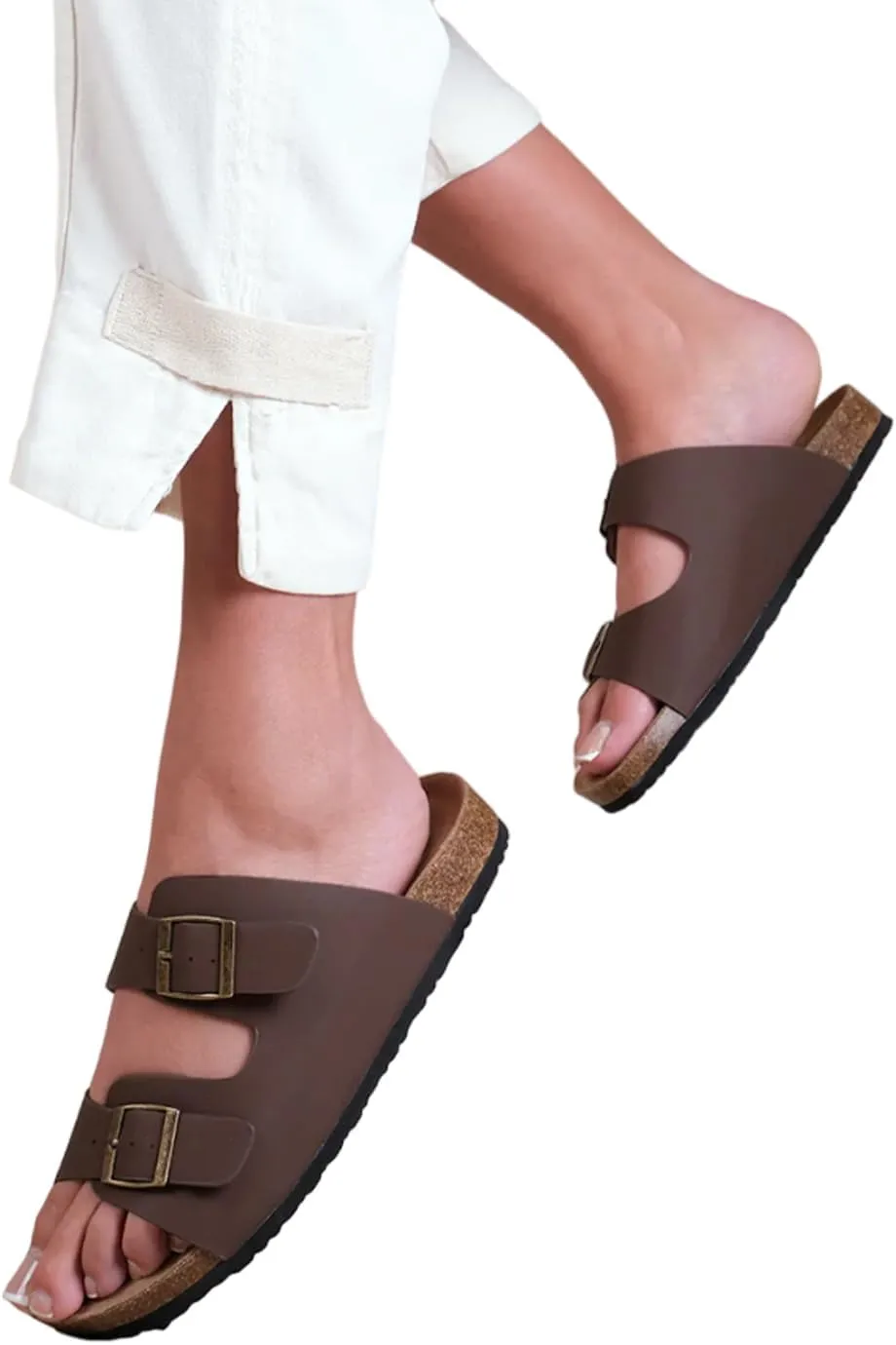 Fashion Thirsty - Nobuck Willow Flat Sandals for Women