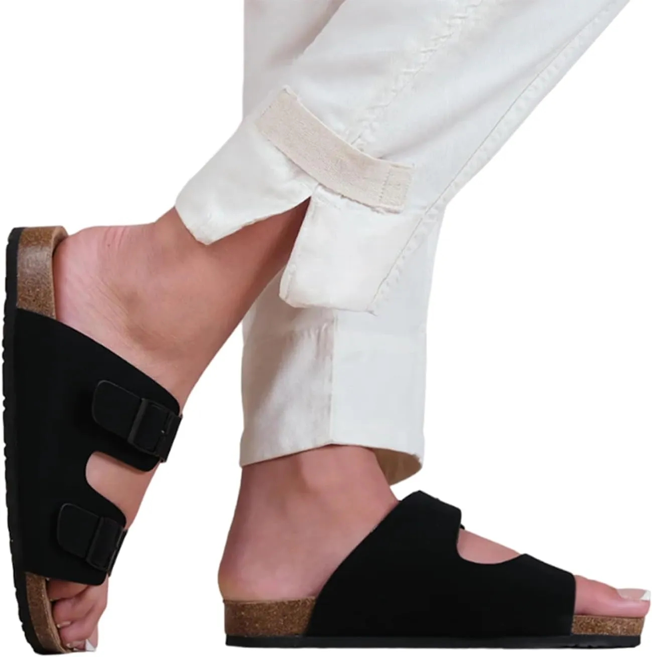 Fashion Thirsty - Nobuck Willow Flat Sandals for Women