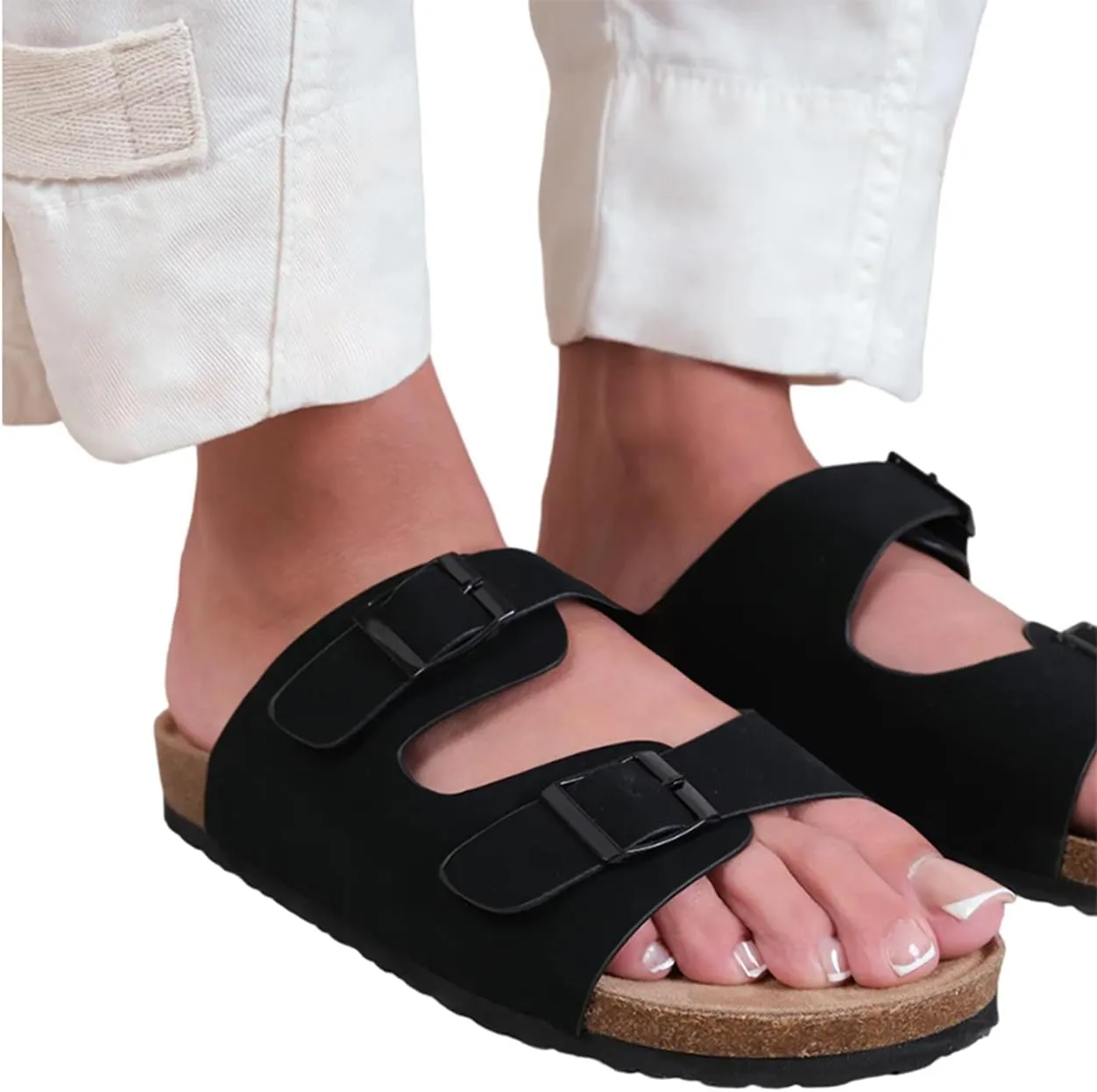 Fashion Thirsty - Nobuck Willow Flat Sandals for Women