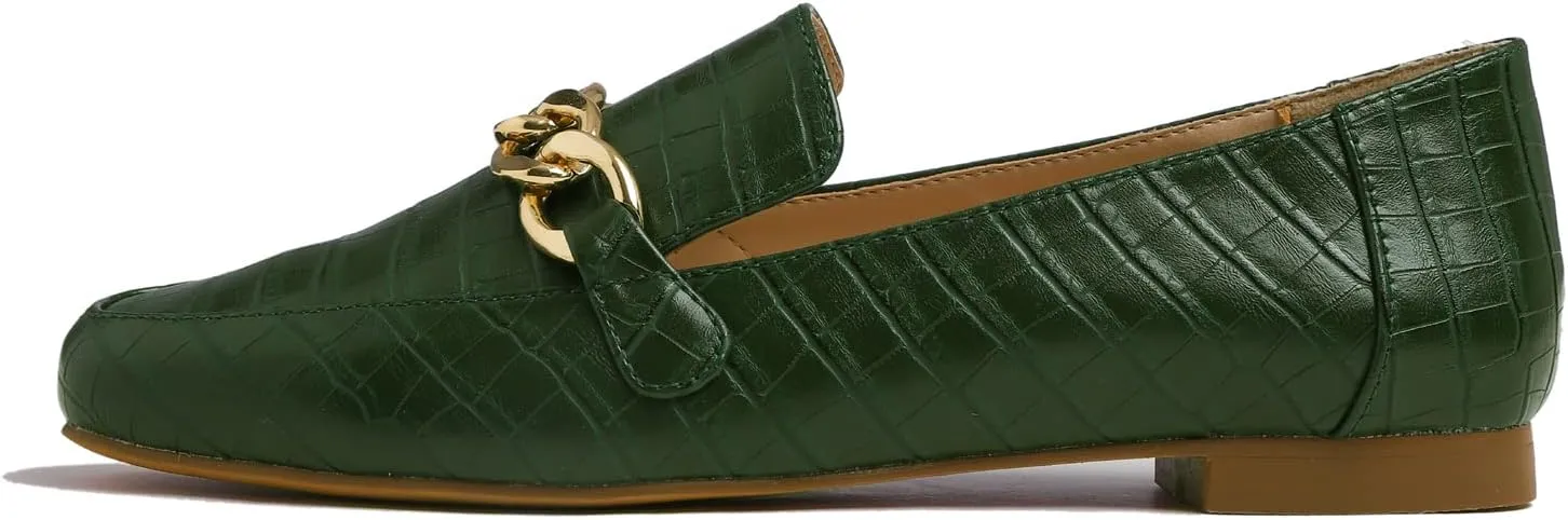 Feversole Women's Fashion Trim Deco Loafer Slippers