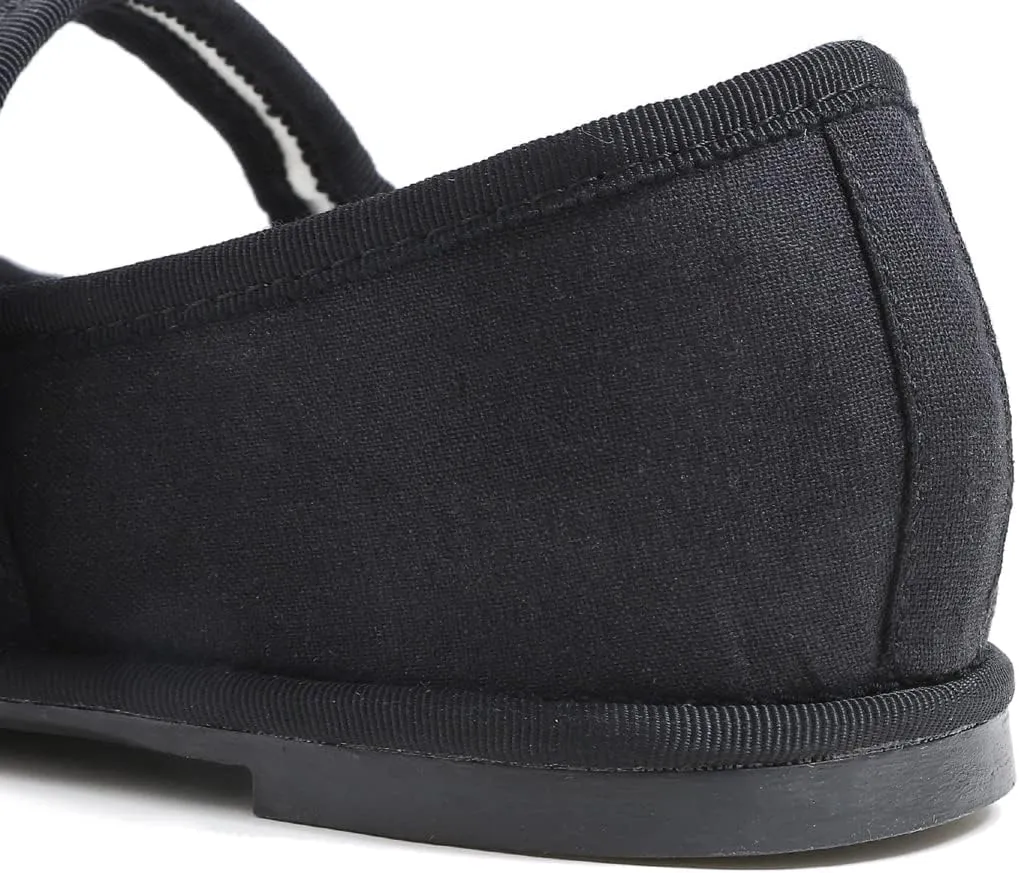 FEVERSOLE Women's Soft Breathable Mary Jane Memory Foam Cushioned Comfort Round Toe Metal Buckle Flats Walking Shoes