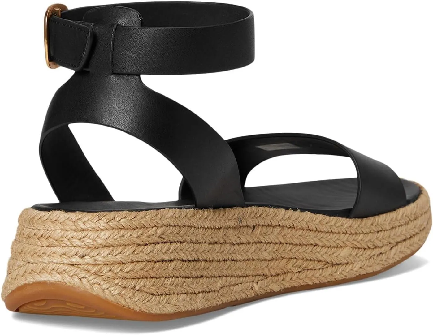 FitFlop Women's F-Mode Espadrille Leather Flatform a/Strap Sandals Wedge