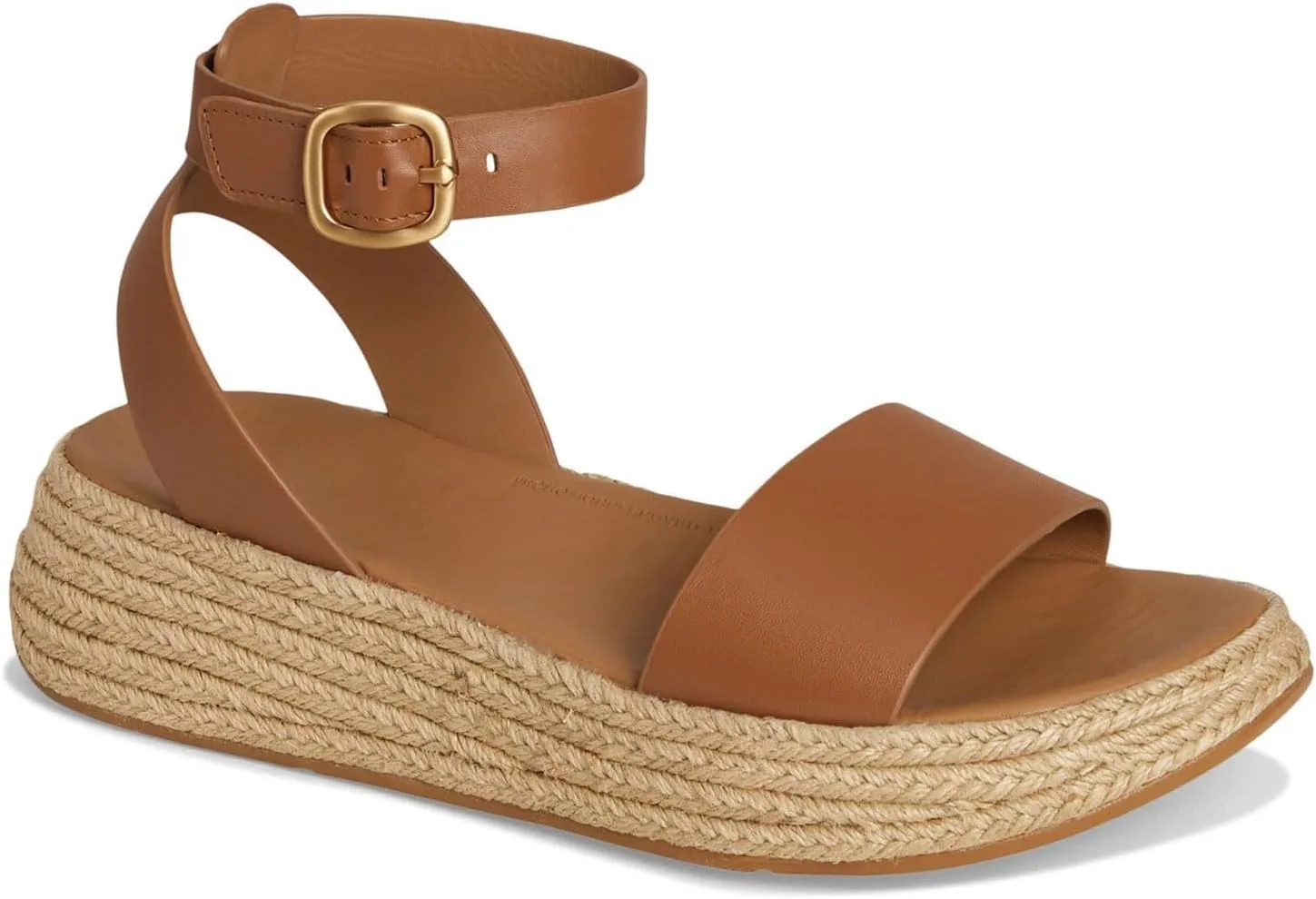 FitFlop Women's F-Mode Espadrille Leather Flatform a/Strap Sandals Wedge