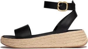 FitFlop Women's F-Mode Espadrille Leather Flatform a/Strap Sandals Wedge