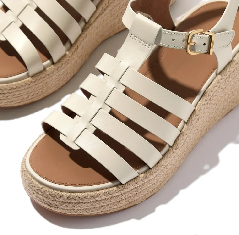FitFlop Women's Platfforms Espadr. Leather Fisherman Wedge Sandals
