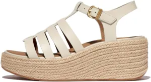 FitFlop Women's Platfforms Espadr. Leather Fisherman Wedge Sandals