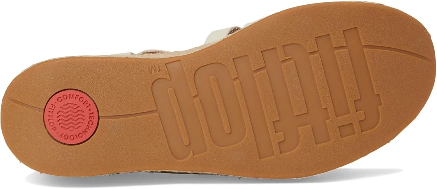 FitFlop Women's Platfforms Espadrille Leather Fisherman Wedge Sandals