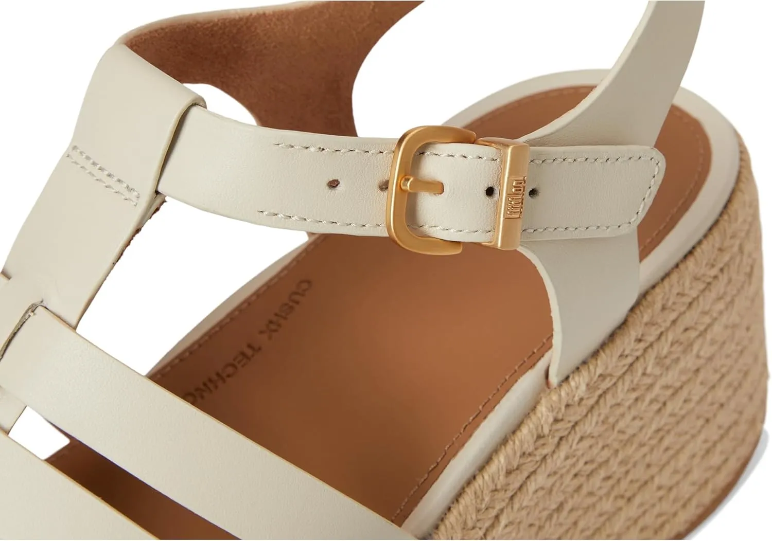 FitFlop Women's Platfforms Espadrille Leather Fisherman Wedge Sandals