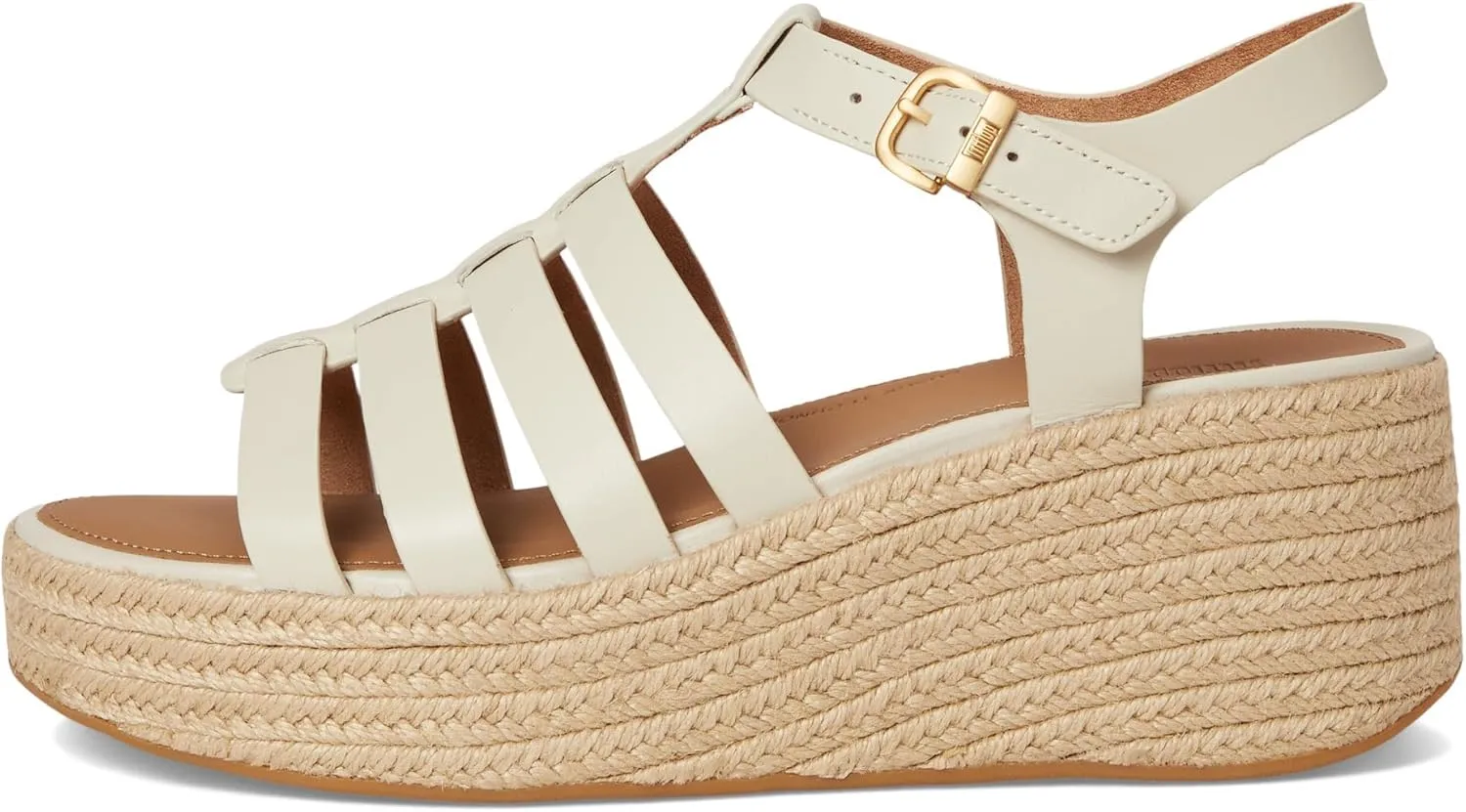 FitFlop Women's Platfforms Espadrille Leather Fisherman Wedge Sandals
