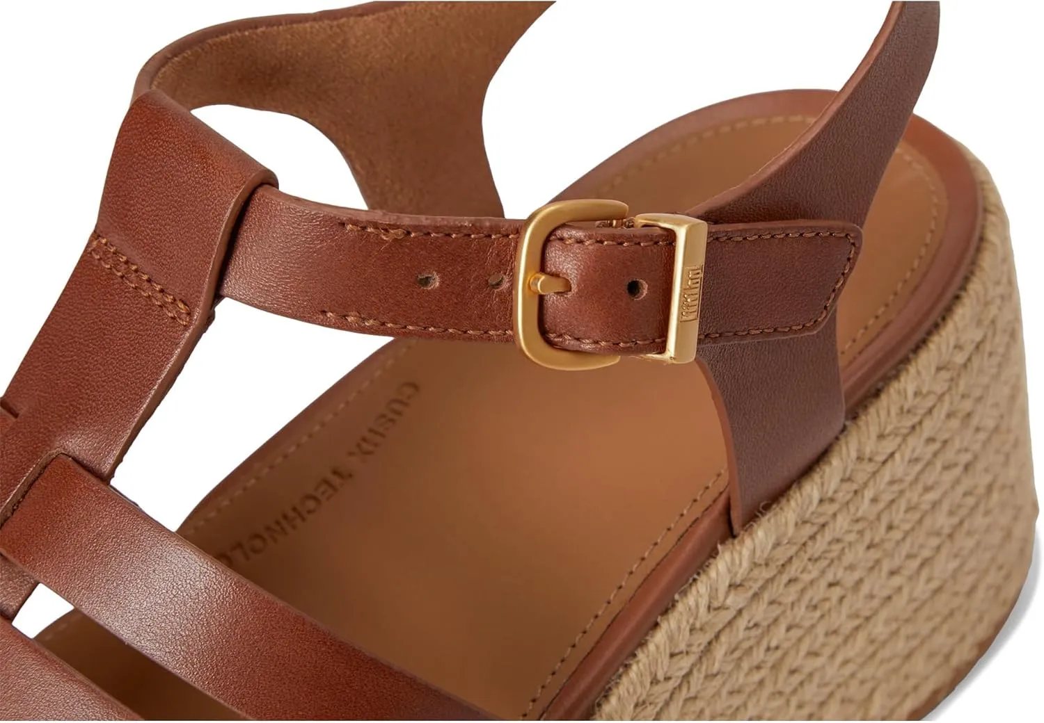 FitFlop Women's Platfforms Espadrille Leather Fisherman Wedge Sandals