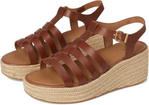 FitFlop Women's Platfforms Espadrille Leather Fisherman Wedge Sandals