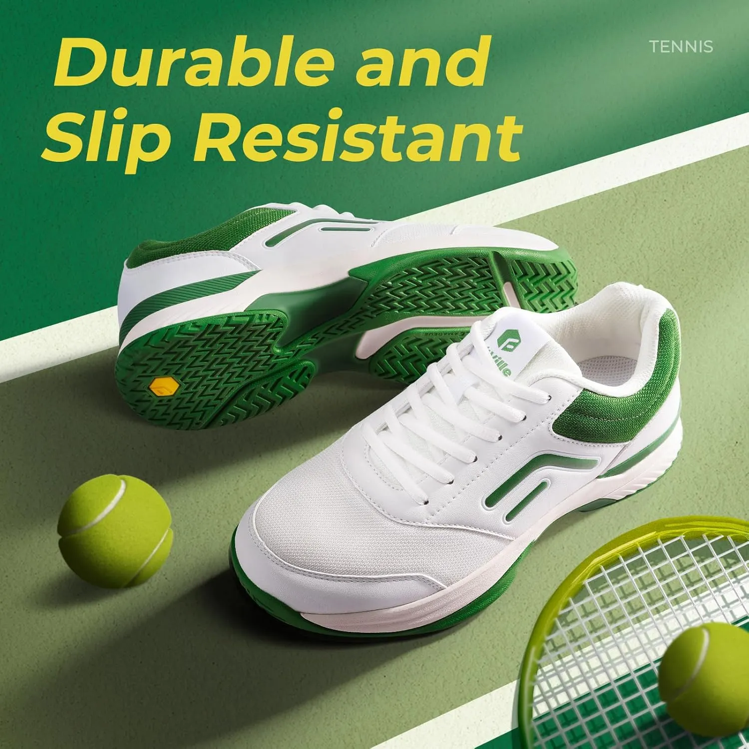 FitVille Wide & Extra Wide Pickleball Shoes Men Tennis Racquetball Squash Shoes for Men All Court with Arch Support-Tennis V3