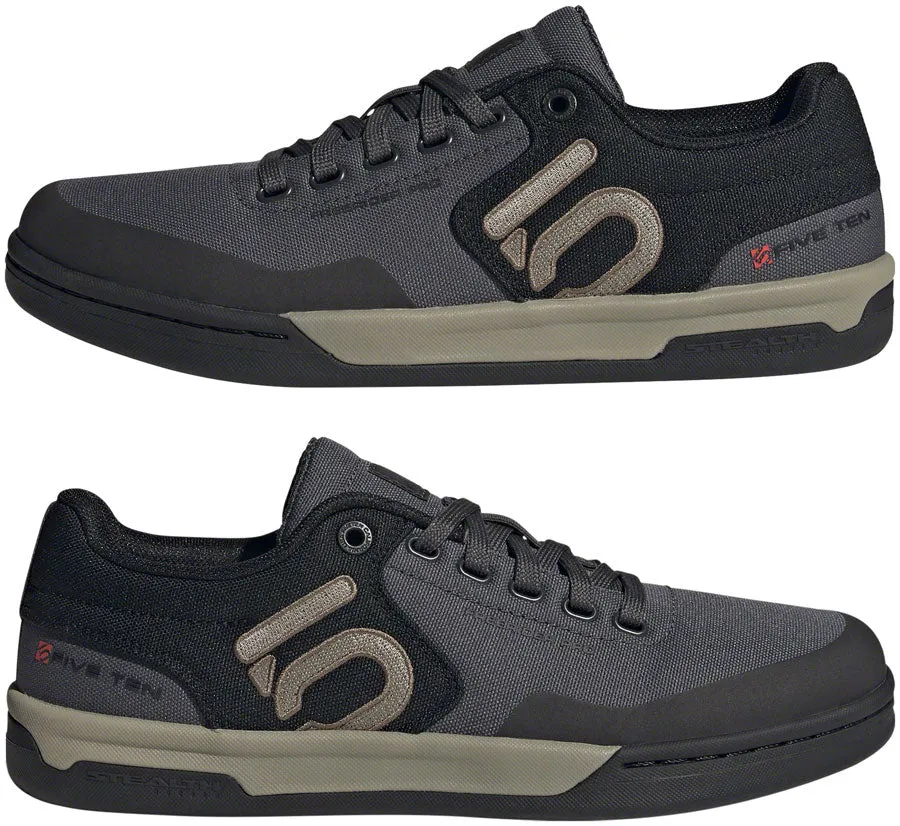 Five Ten Freerider Pro Canvas Flat Shoes - Men's, Gray Six/Silver Pebble/Core Black, 10