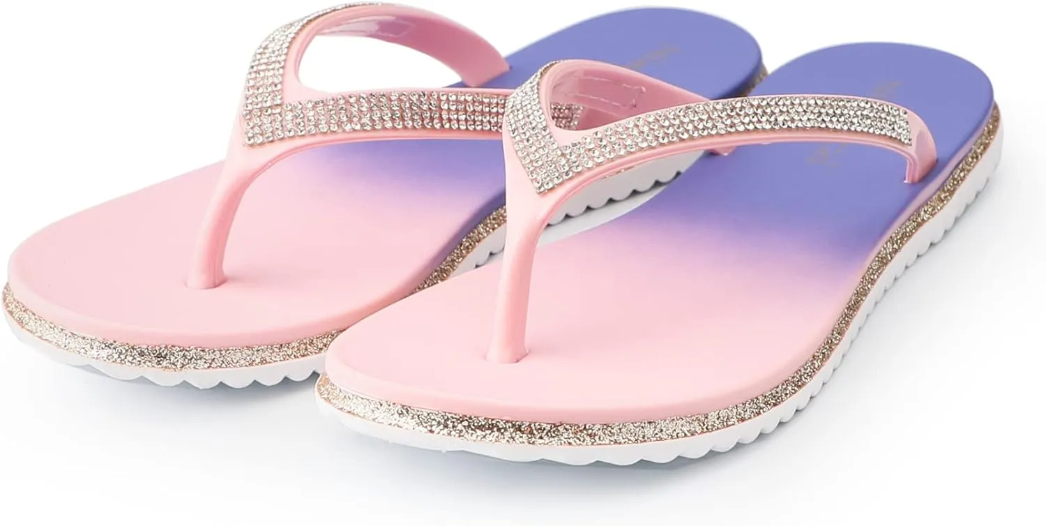 Flip Flops for Women.Comfortable Walking Flat Sandals.Beach Summer Casual Slide Sandals.Fashion Design for Indoor Outdoor