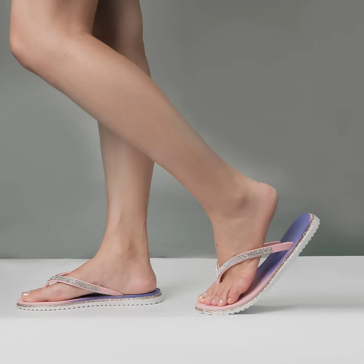 Flip Flops for Women.Comfortable Walking Flat Sandals.Beach Summer Casual Slide Sandals.Fashion Design for Indoor Outdoor
